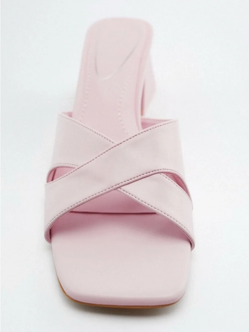 Zara MID HEIGHT BLOCK HEEL SANDALS. Pink. Size 6.5. New with Tags. - Picture 2 of 4